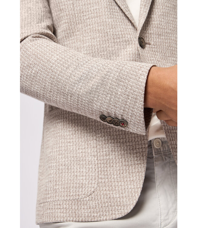 half gevoerd colbert beige