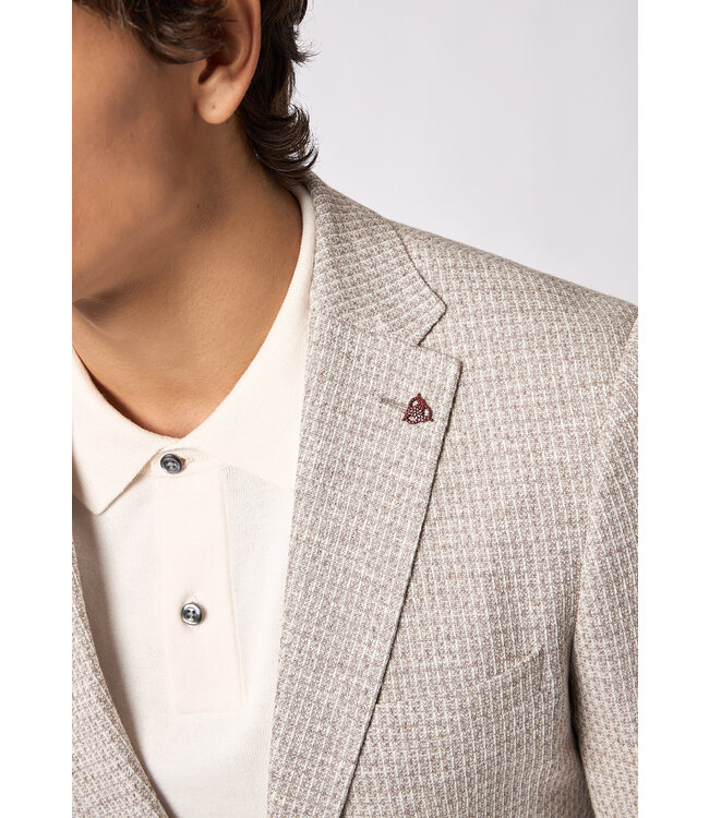 half gevoerd colbert beige