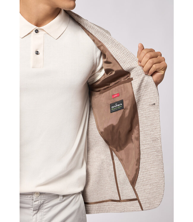 half gevoerd colbert beige