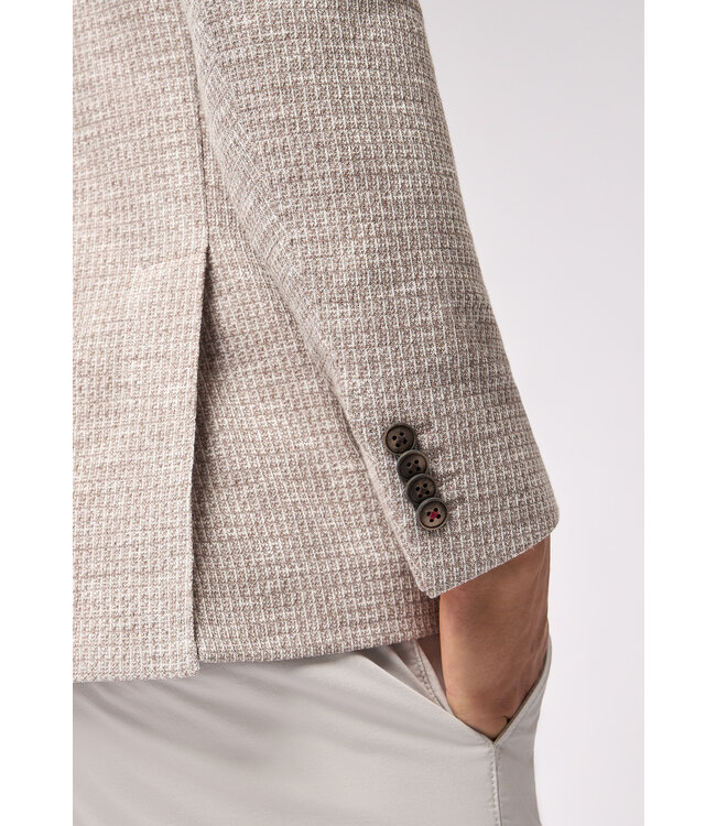 half gevoerd colbert beige