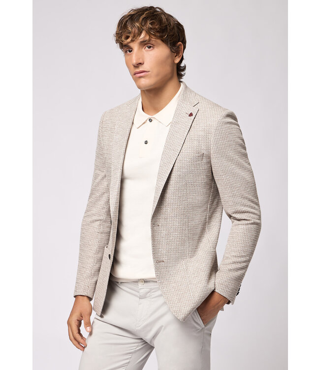 half gevoerd colbert beige