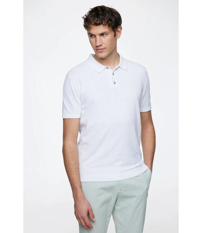 korte mouw polo off-white