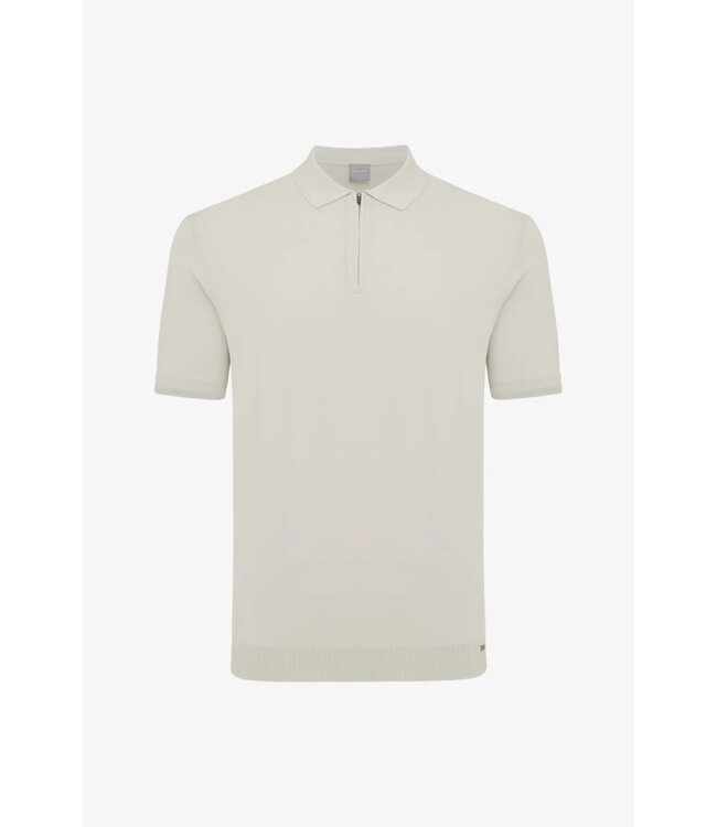 cool dry polo met zip beige
