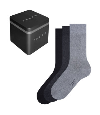 FALKE Happy Box 3-pack Family sokken zwart combi