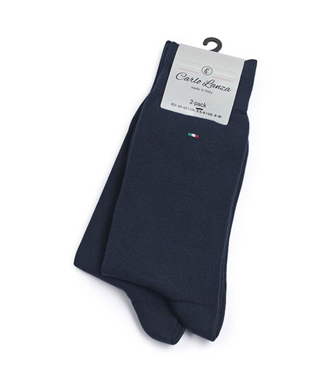 2-pack basic sokken royal blauw