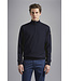 merino wollen zip trui marine