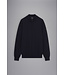 merino wollen zip trui marine