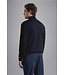 merino wollen zip trui marine