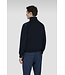 merino wollen zip trui marine