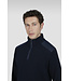 merino wollen zip trui marine