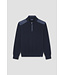 merino wollen zip trui marine
