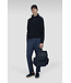 merino wollen zip trui marine