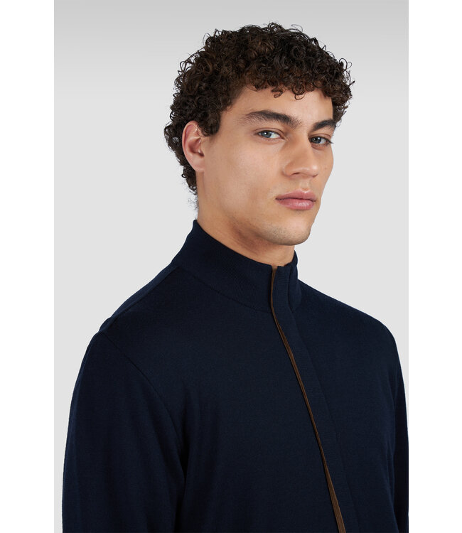 merino wollen vest marine