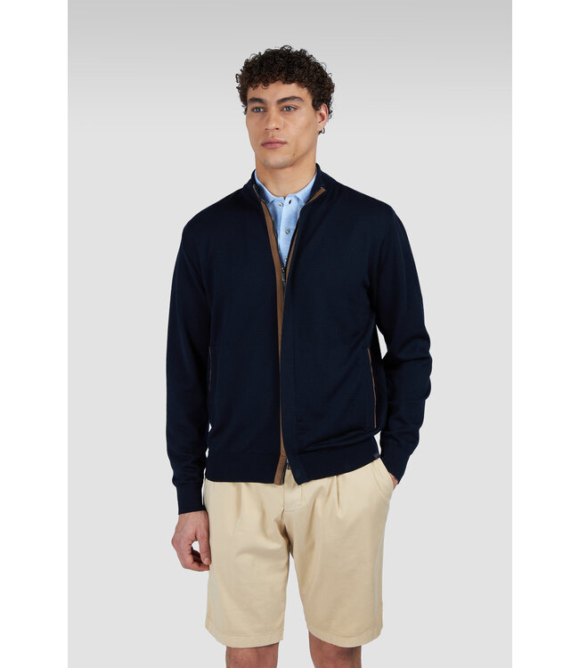 merino wollen vest marine