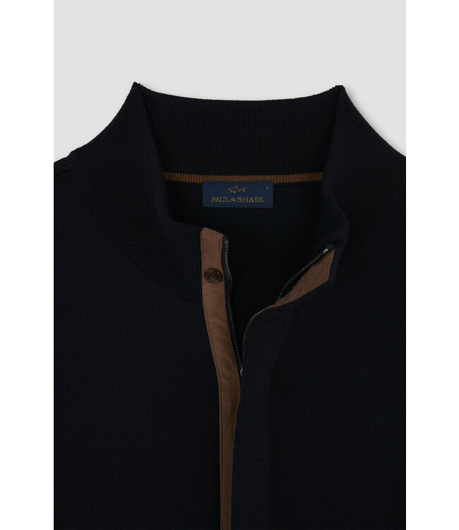 merino wollen vest marine