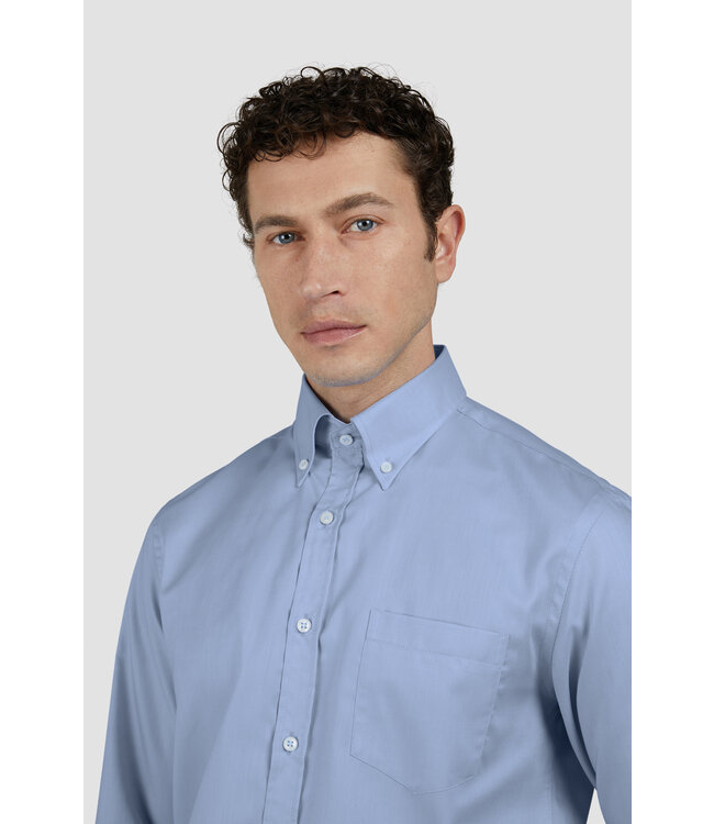 Oxford regular fit overhemd blauw