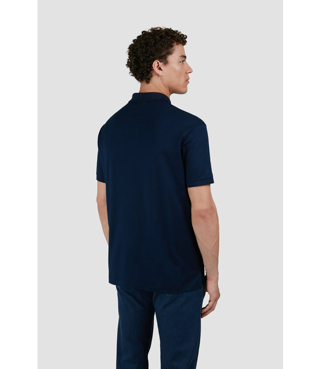 korte mouw piqué polo marine