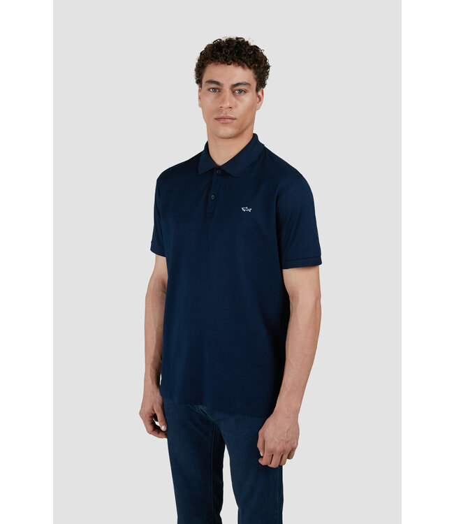 korte mouw piqué polo marine