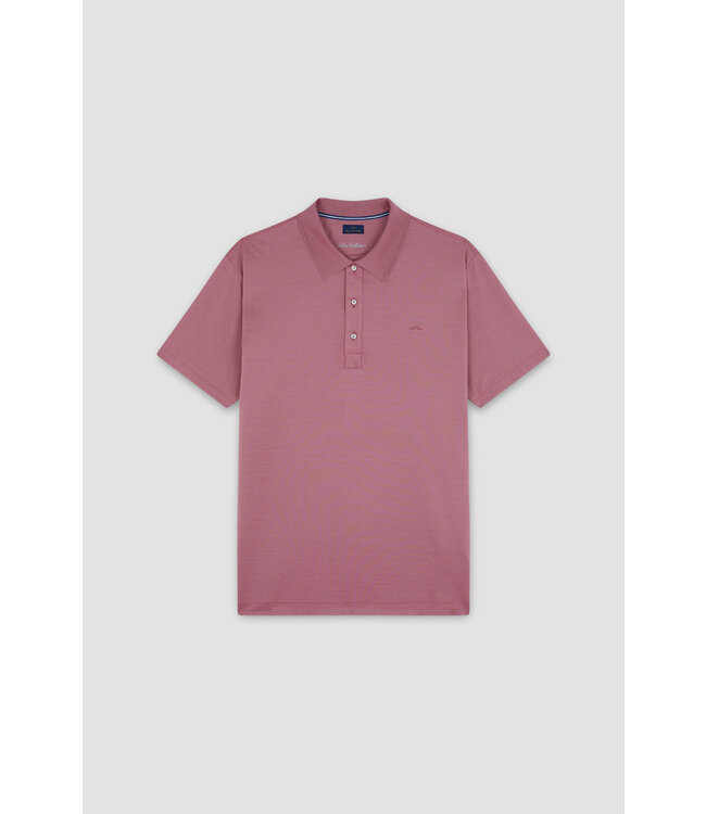 Silver korte mouw piqué polo aarde rood