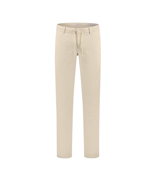 slim fit linnen chino beige