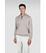 wollen zip trui met Alcantara® details beige