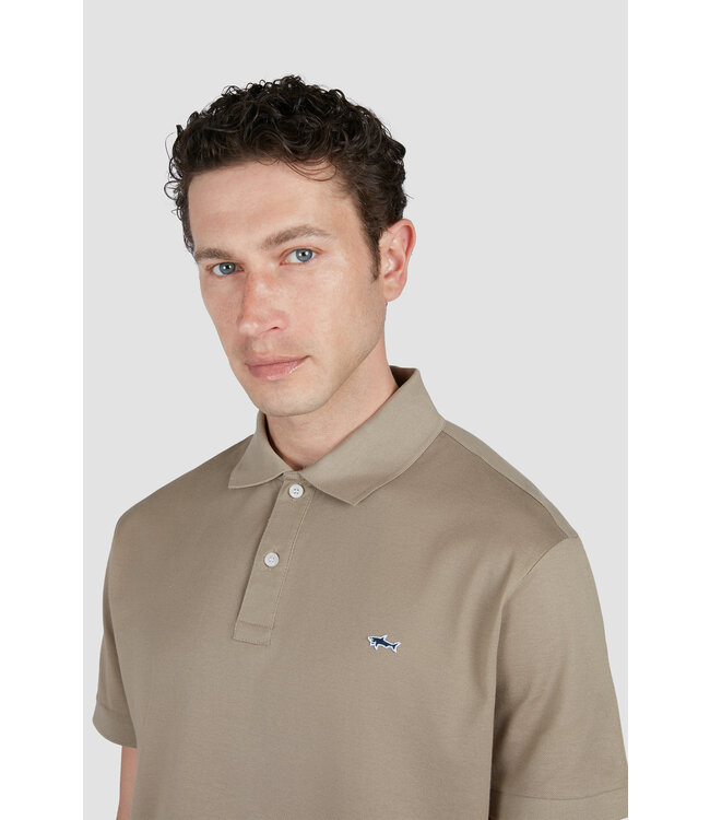 korte mouw polo beige