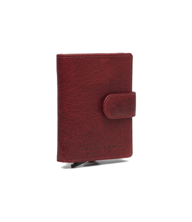 leren pashouder Prague rood