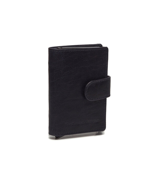 leren pashouder Prague marine