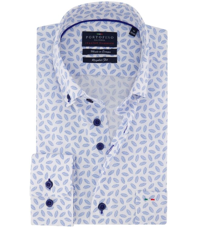 regular fit overhemd bleu blaadje