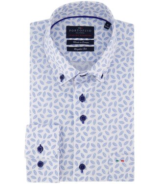 Portofino regular fit overhemd bleu blaadje