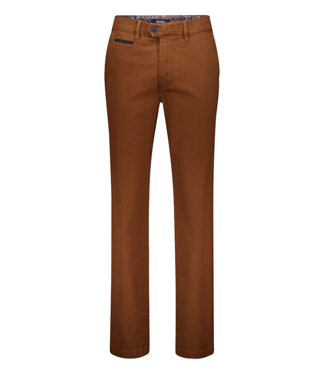 Benny-3 modern fit winter chino cognac