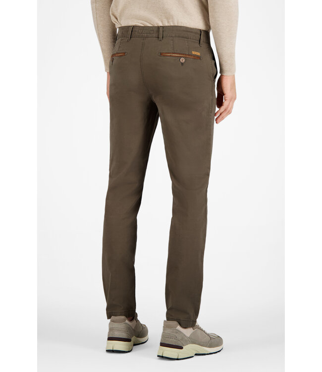 Benny-3 modern fit winter chino groen