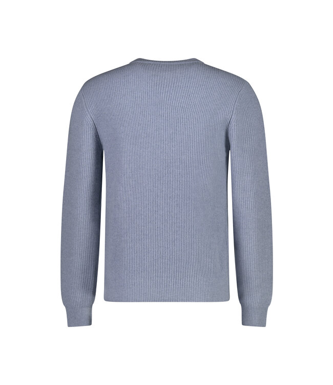 wollen ronde hals trui lichtblauw