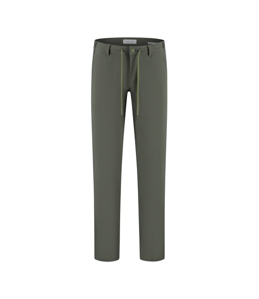 NORTH84 bonded travel chino donkergroen