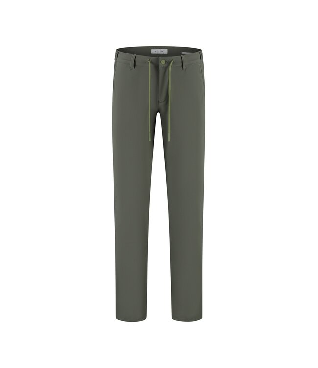 bonded travel chino donkergroen