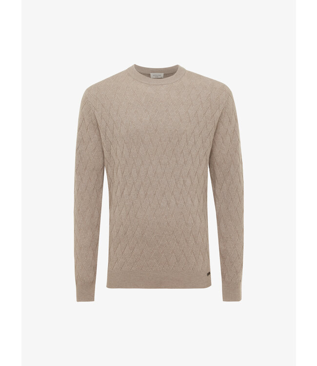 wol cashmere trui beige