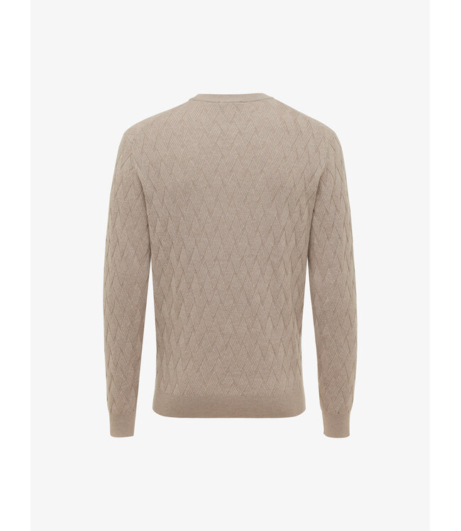 wol cashmere trui beige