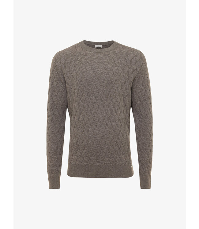 wol cashmere trui bruin