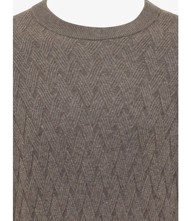 wol cashmere trui bruin