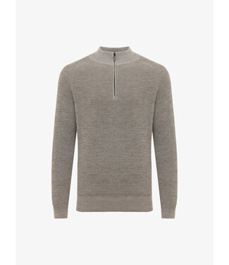 Gentiluomo half zip trui bruin