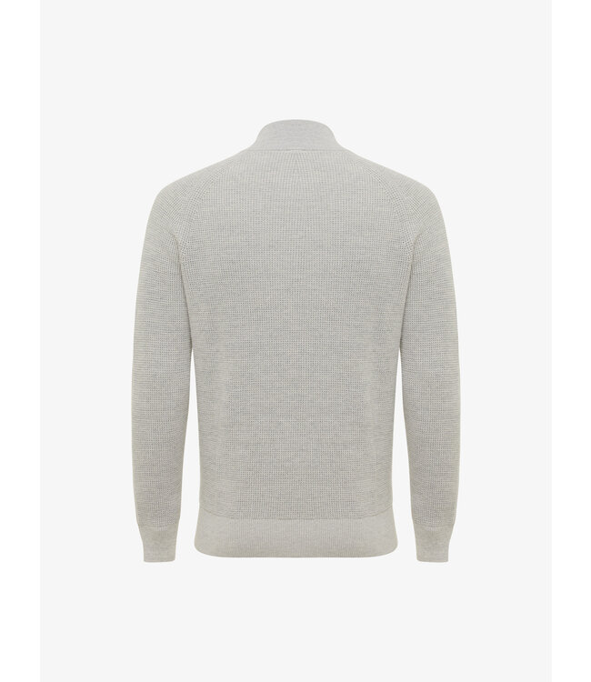 half zip trui lichtgrijs