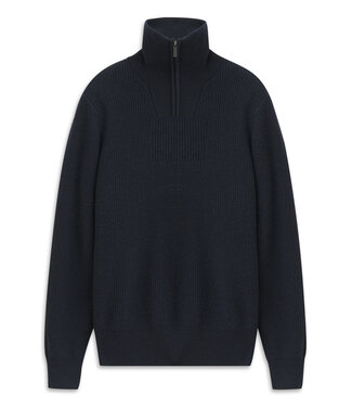 Bugatti half zip trui marine