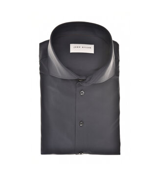 John Miller slim fit hyperstretch overhemd antraciet