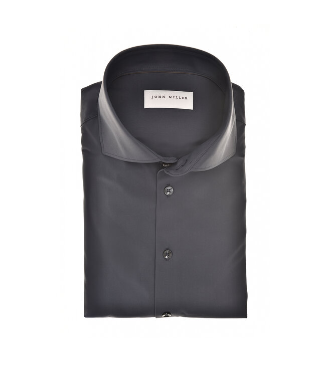 slim fit hyperstretch overhemd antraciet