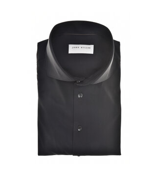 John Miller slim fit hyperstretch overhemd zwart