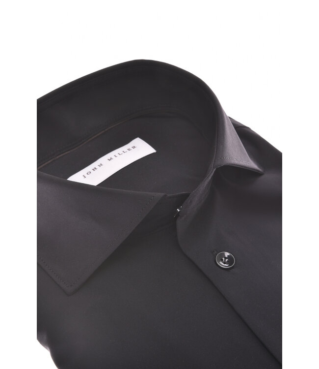 slim fit hyperstretch overhemd zwart