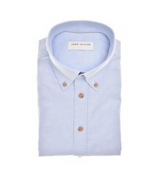 John Miller slim fit overhemd lichtblauw
