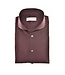 slim fit jersey overhemd donkerrood