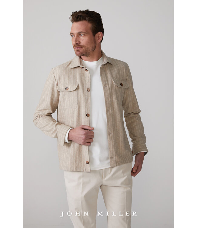 wollen overshirt zand