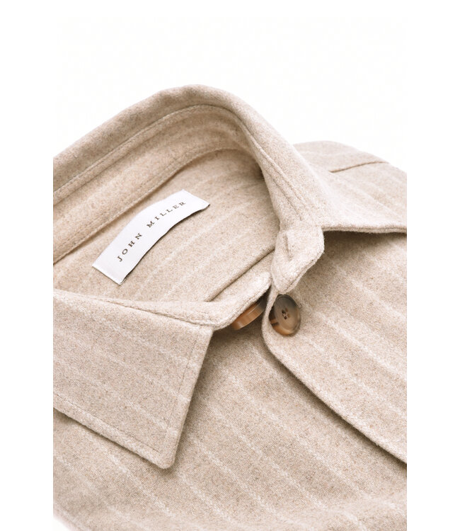 wollen overshirt zand